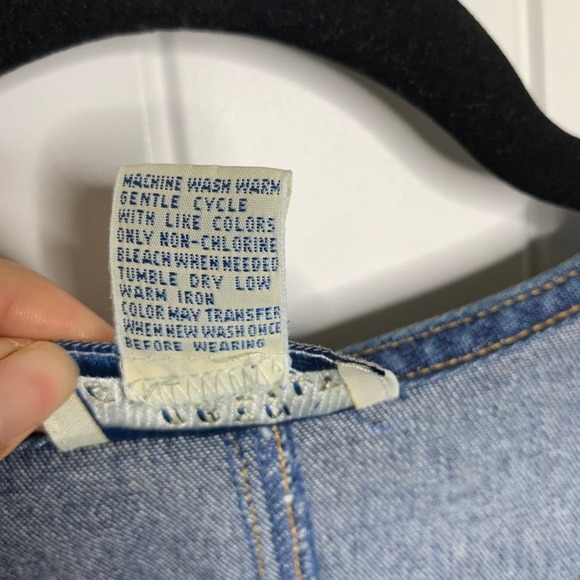 Vintage 90s Bryn Connelly Petite Denim Button Front Midi Dress Size‎ 4 country - Picture 5 of 6